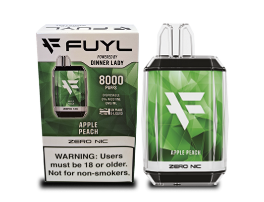 VAPE FUYL BY DINNER LADY 8000 PUFFS APPLE PEACH