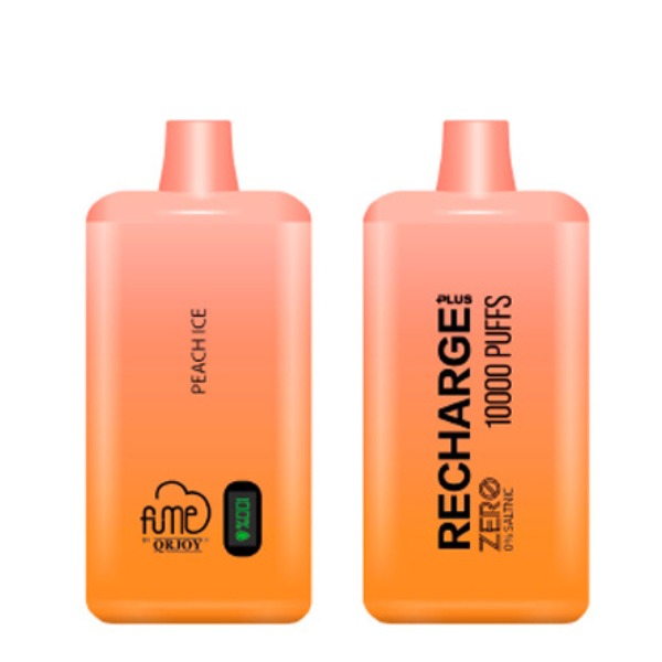 VAPE FUME RECHARGE PLUS 0% NIC 10.000 PUFF PEACH ICE