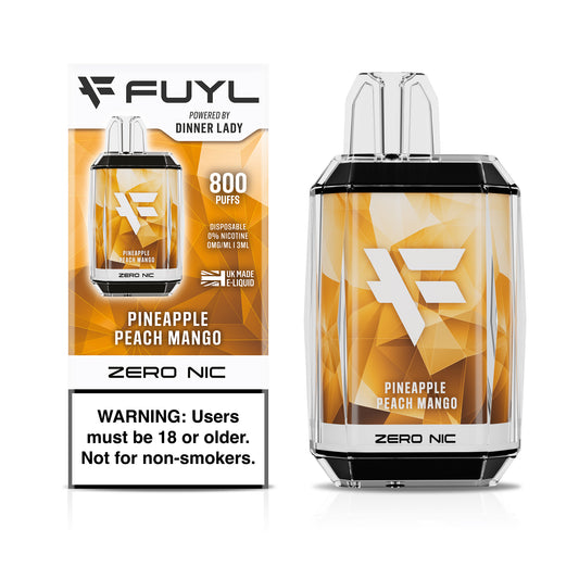 VAPE DINNER LADY FUYL PINEAPPLE PEACH MANGO 0% NIC 800 PUFFS