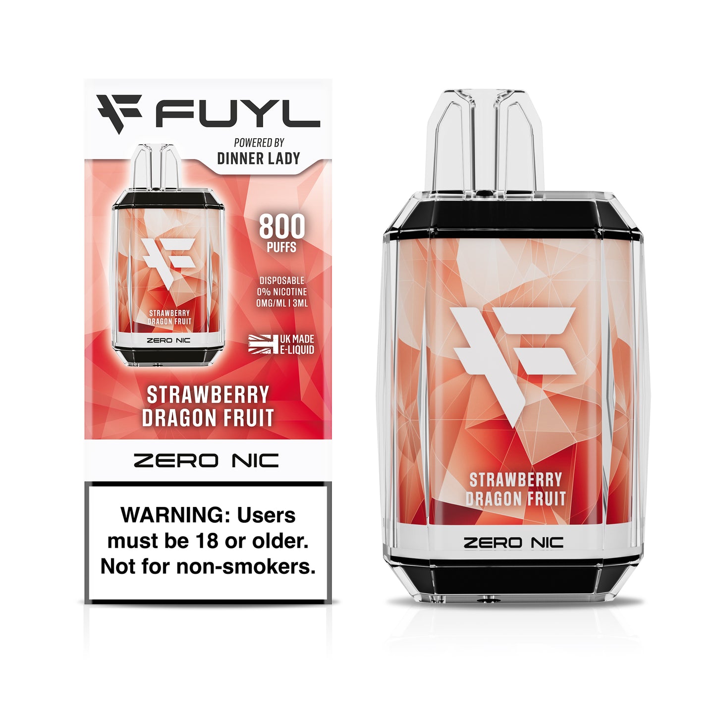 VAPE FUYL 800 PUFF STRAWBERRY DRAGONFRUIT 800